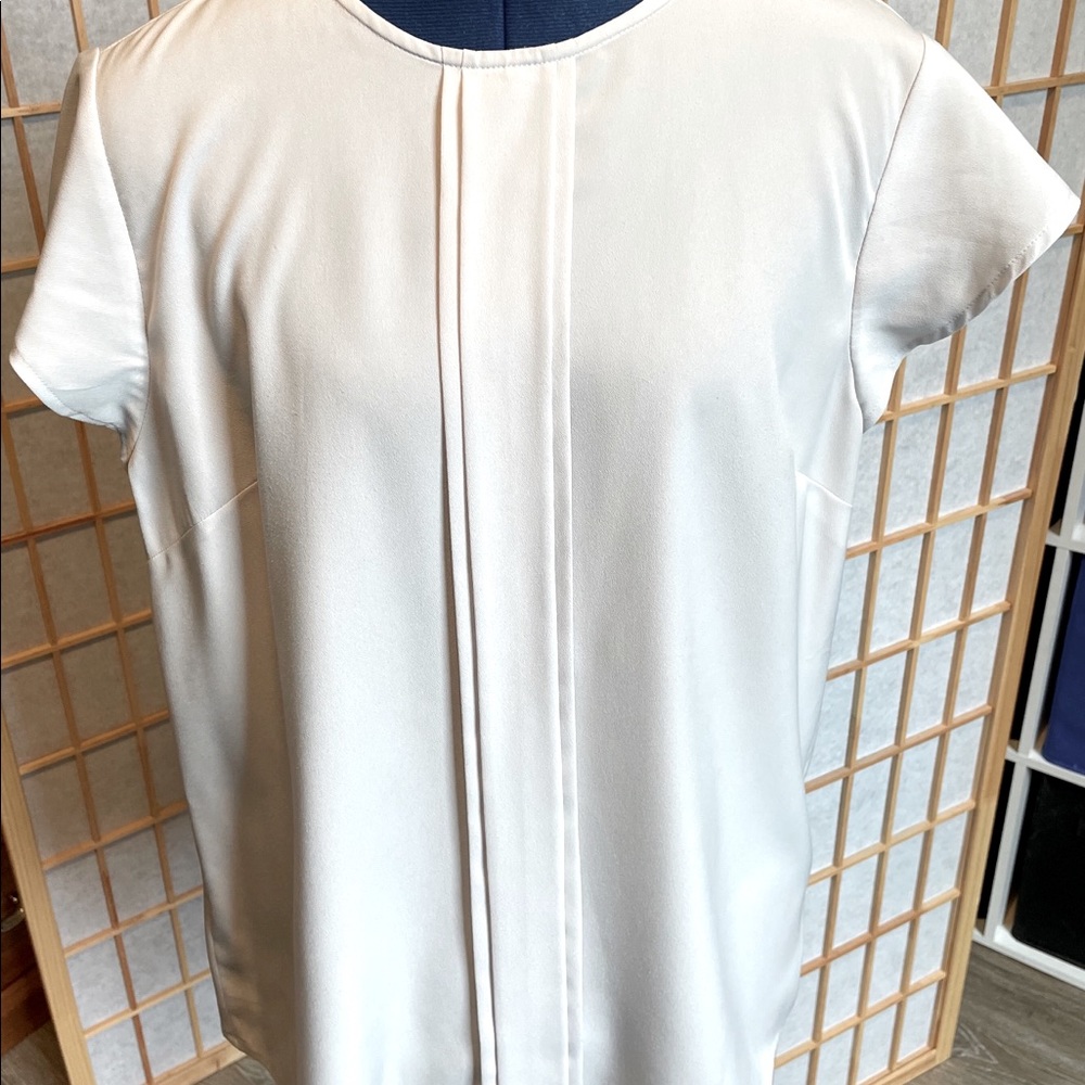 Pale grey silk shell